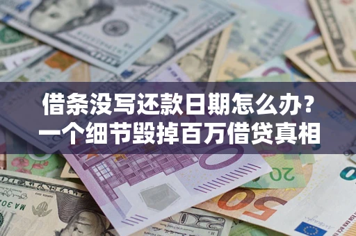 济南借条没写还款日期怎么办？一个细节毁掉百万借贷真相