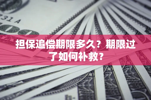 济南担保追偿期限多久？期限过了如何补救？